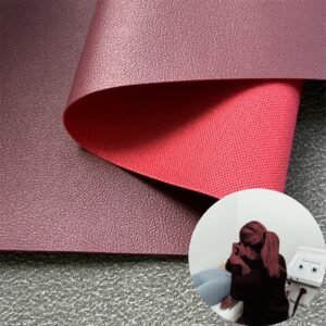 Red Fake Leather PU Leather Roll Material for Massage Equipments Hair Styling Beauty Equipments