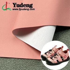 Red Rexine Roll PU Leather Material for Shoes (Accept Surface Finishing Customization)