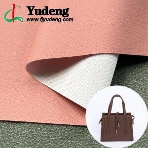 Red PU Leather from China PU Leather Roll Material for Bags and Suitcases (Handbags, Backpacks, Luggage Cases etc.)