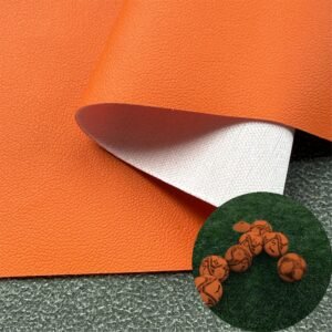 Orange Environmental Leather PU Leather Roll Material for Sporting Balls (Soccer Balls, Footballs, Volleyballs etc.)
