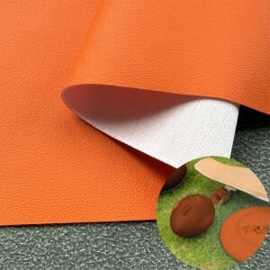 Orange Rexine PU Leather Roll Material for Sporting Balls (Soccer Balls, Footballs, Volleyballs etc.)