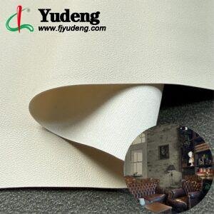 Beige Leather Fabric PU Leather Roll Material for Upholstery Furniture or Decoration (Sofas, Beds, Cabinets, Interior Wall etc.)