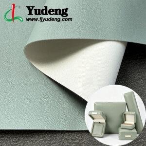 Blue Imitation Leather PU Leather Material for Jewelry Boxes (Accept Surface Finishing Customization)