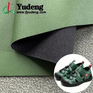Green Artificial Leather PU Leather Material for Shoes (Packed in Rolls)