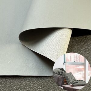 Gray Leather Fabric PU Leather Roll Material for Upholstery Furniture or Decoration (Sofas, Beds, Cabinets, Interior Wall etc.)