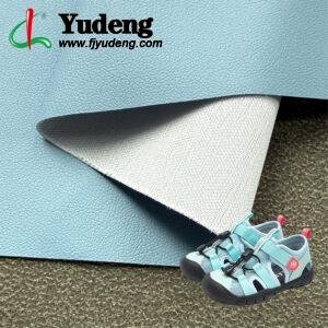 Light Blue Leatherette PU Leather Material for Shoes (Accept Surface Finishing Customization)