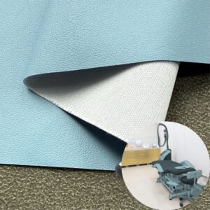 Blue Man Made Leather PU Leather Roll Material for Massage Equipments Hair Styling Beauty Equipments