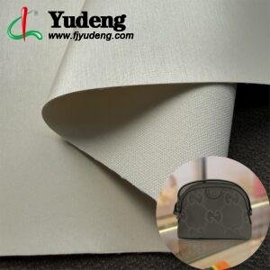Beige Man Made Leather PU Leather Roll Material for Bags