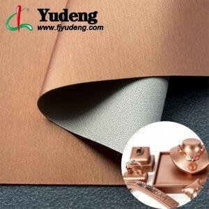 Pearl Orange Leather Fabric PU Leather Material for Jewelry Boxes (Base Material Customizable)