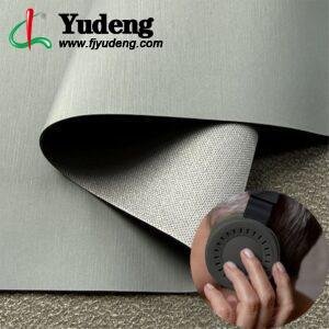 Material de cuero sintético PU gris procedente de China, en rollo, para almohadillas de auriculares (almohadillas de contacto para dispositivos digitales).