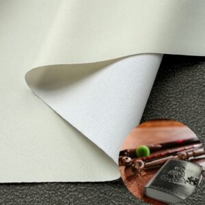 White Leatherette PU Leather Roll Material for Writing Notebook Cover Book Front Cover