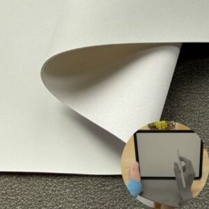 White PU Coated Fabric PU Leather Roll Material for Electronic Products (Camera, Radio, Game Machine, Remote Control etc.)