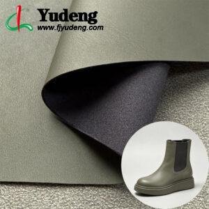 Green Leather Fabric PU Leather Material for Shoes