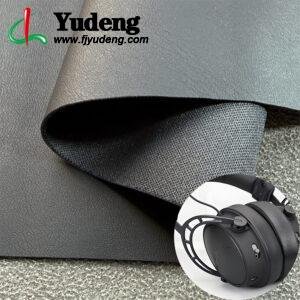 Dark Gray Artificial Leather PU Leather Material for Earphones/Headphones (Environmental Standard Certificated)