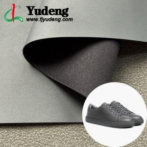 Dark Gray Fake Leather PU Leather Material for Shoes