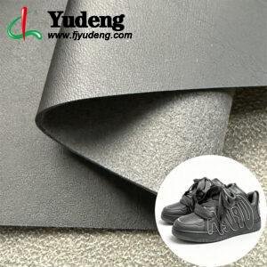 Black PU Coated Fabric PU Leather Material for Shoes (Accept OEM ODM Orders)