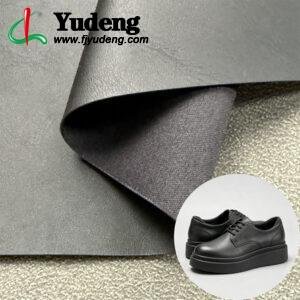 Black PU Leather from China PU Leather Material for Shoes (Base Material Customizable)