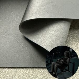Black Rexine PU Leather Roll Material for Gym Equipments (Sandbag, Boxing Gloves, Exercise Machines etc.)