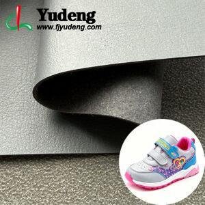Gray Leather Fabric PU Leather Material for Shoes (Accept Surface Finishing Customization)