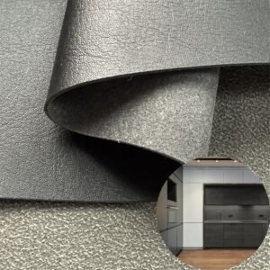 Black Leatherette PU Leather Roll Material for Upholstery Furniture or Decoration (Sofas, Beds, Cabinets, Interior Wall etc.)