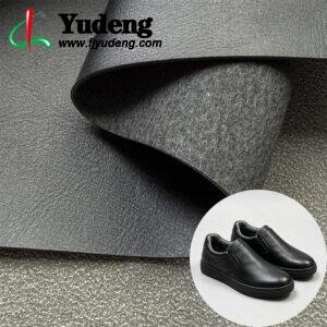 Black PU Leather from China PU Leather Material for Shoes/Sneakers