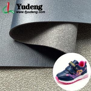 Navy Leatherette PU Leather Material for Shoes (Pattern Style and Color Customizable)