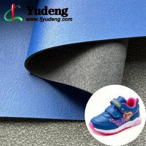 Blue Vegan Leather PU Leather Material for Shoes (Packed in Rolls)