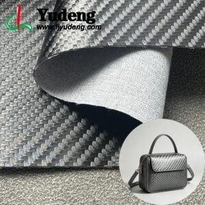 Black Rexine Roll PU Leather Material for Clothing/Apparel/Fashion Industry