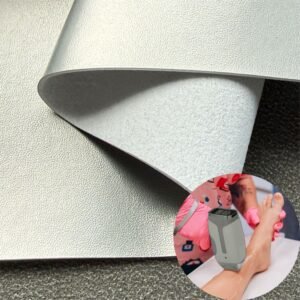 Silver Rexine Leather PU Leather Roll Material for Massage Equipments Hair Styling Beauty Equipments