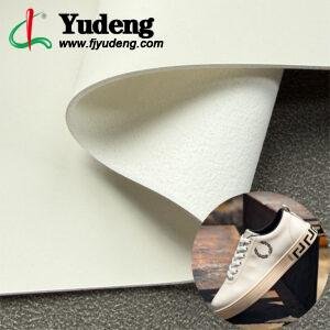 White Rexine PU Leather Material for Shoes (Accept Surface Finishing Customization)
