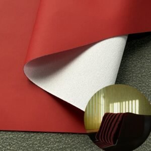 Red Environmental Leather PU Leather Roll Material for Furniture