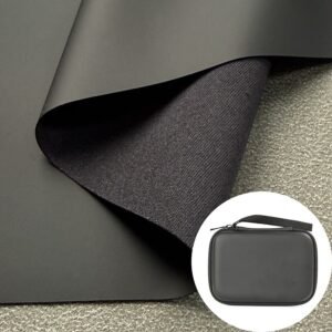 Black PU Rexine Leather Material for Surface Cover Heat Pressing (Stitchable, Colorfast, Scratch-Resistant)
