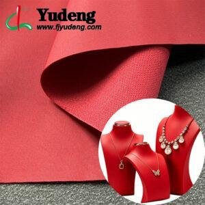 Red Vegan Leather PU Leather Material for Jewelry Boxes