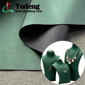 Pearl Dark Green Fake Leather PU Leather Material for Jewelry Boxes