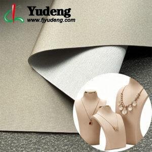 Pearl Silver Gray Rexine Roll PU Leather Material for Jewelry Boxes