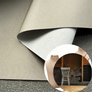 Silver Vegan Leather PU Leather Roll Material for Upholstery Furniture or Decoration (Sofas, Beds, Cabinets, Interior Wall etc.)