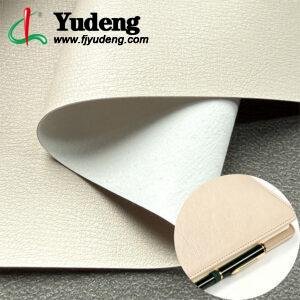 White Apricot PU Leather Material Environmental Leather for Notebook Cover Book Front