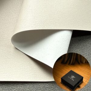 White Fake Leather PU Leather Roll Material for Package Box Surface Cover (Jewelry Box, Cosmetic Box, Electronics Box etc.)