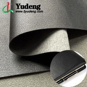 Black PU Leather Material Leather Upholstery Roll for Notebook Cover Book Front