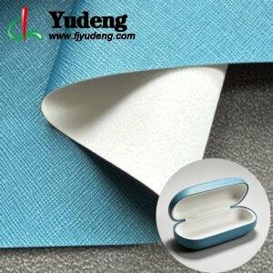 Sky Blue Leatherette PU Leather Material for Spectacle Cases (Accept OEM ODM Orders)