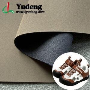 Brown Leather Fabric PU Leather Material for Shoes (Pattern Style and Color Customizable)
