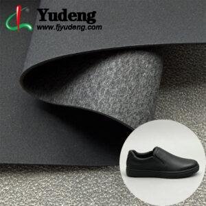 Black Imitation Leather PU Leather Material for Shoes/Sneakers (Environmental Standard Certificated)