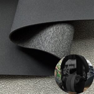 Black Rexine Leather PU Leather Roll Material for Headphone Earpads (Digital Device Body Contact Pads)
