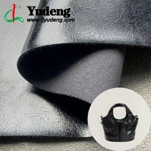 Black PU Leather Material for Bags and Suitcases (Handbags, Backpacks, Luggage Cases Etc.)