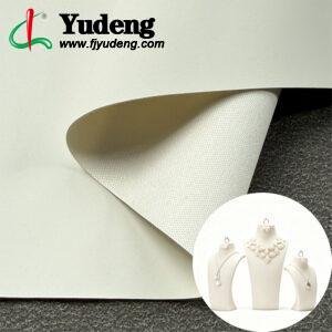 Bright Beige White PU Leather from China PU Leather Material for Jewelry Boxes