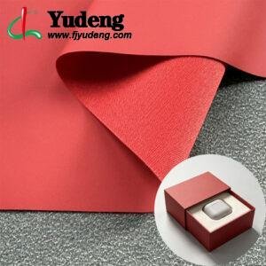 Red Rexine Leather PU Leather Material for Surface Cover (Heat Pressing or Sewing)
