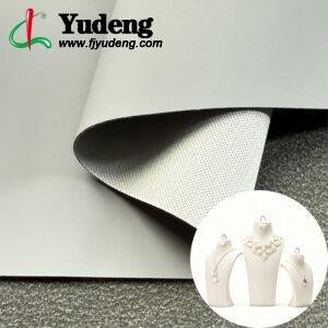 Modern Gray Leather Fabric PU Leather Material for Jewelry Boxes (Base Material Customizable)