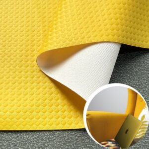 Yellow Leather Fabric PU Leather Roll Material for Writing Notebook Cover Book Front Cover