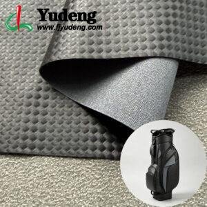 Black Leather Fabric PU Leather Material for Fishingbags/Golf Bags (Accept OEM ODM Orders)