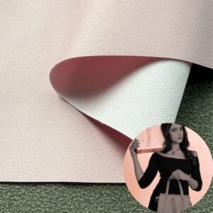 Pink Leather Fabric PU Leather Roll Material for Bags and Suitcases (Handbags, Backpacks, Luggage Cases etc.)